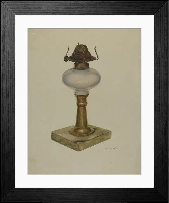 Framed Print : Table Lamp, c. 1942. Creator: Irving L. Biehn Framed Print : Table Lamp, c. 1942. Creator: Irving L. Biehn