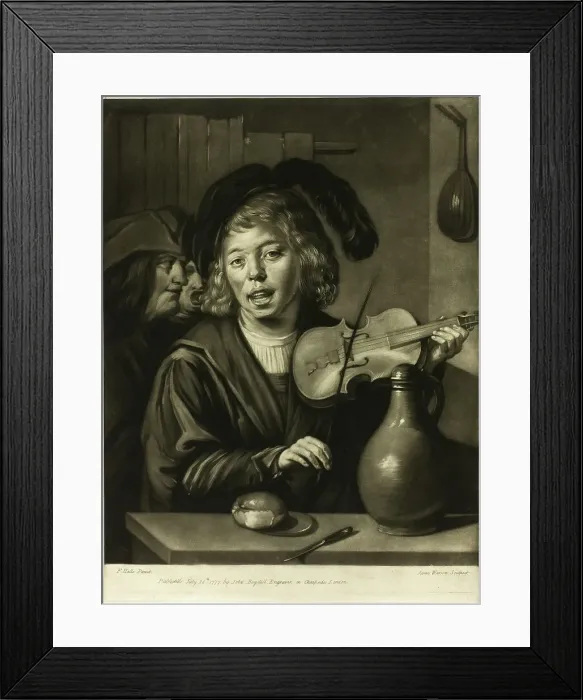 Framed Print : The Musical Boy, 1777. Creator: James Watson Framed Print : The Musical Boy, 1777. Creator: James Watson