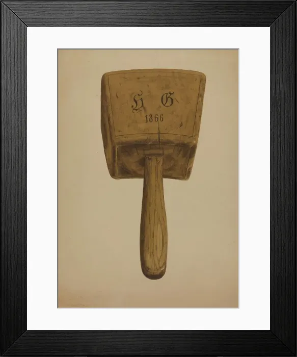 Framed Print : Bung Starter Mallet, c. 1942 / 1942. Creator: Irving L. Biehn Framed Print : Bung Starter Mallet, c. 1942 / 1942. Creator: Irving L. Biehn