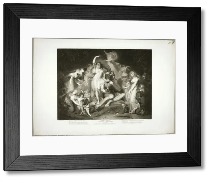 Framed Print : Titania and Bottom with the Ass's Head, 1796. Creator: Jean Pierre Simon Framed Print : Titania and Bottom with the Ass's Head, 1796. Creator: Jean Pierre Simon
