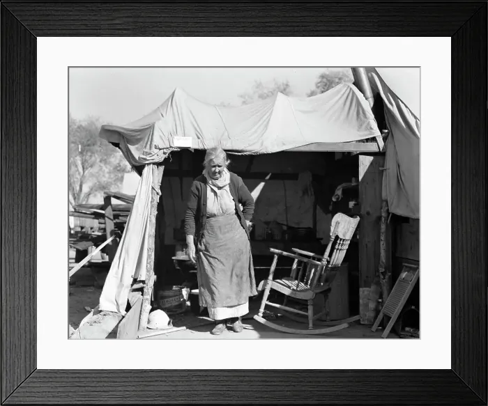 Framed Print : Grandmother of twenty-two children from farm in Oklahoma, 1936. Creator: Dorothea Lange Framed Print : Grandmother of twenty-two children from farm in Oklahoma, 1936. Creator: Dorothea Lange