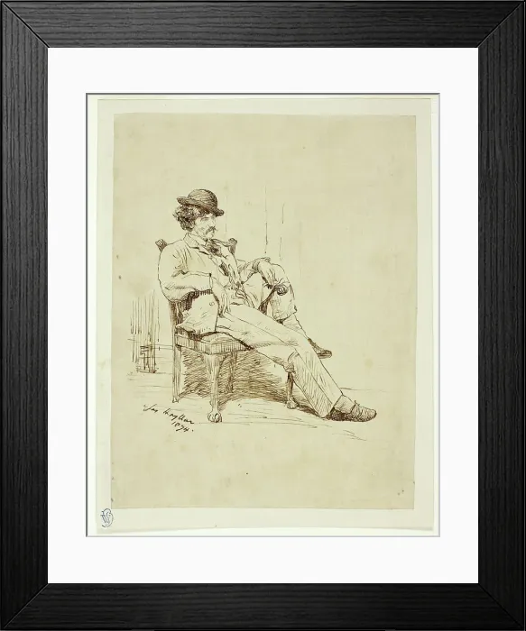 Framed Print : Whistler Resting, 1874. Creator: James Hayllar