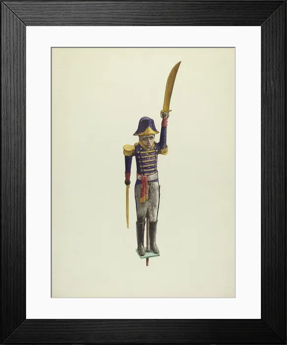 Framed Print : Wooden Whirligig, c. 1942. Creator: Laura Bilodeau Framed Print : Wooden Whirligig, c. 1942. Creator: Laura Bilodeau