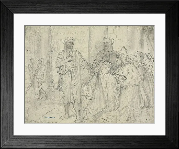 Framed Print : Othello's Speech to the Senators of Venice, c. 1844. Creator: Theodore Chasseriau Framed Print : Othello's Speech to the Senators of Venice, c. 1844. Creator: Theodore Chasseriau