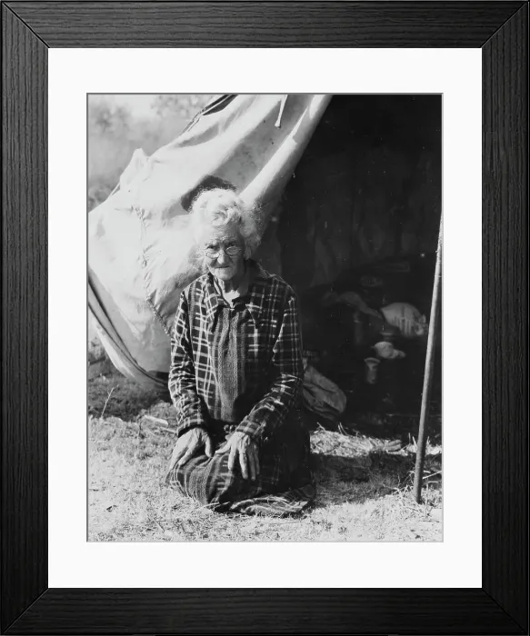 Framed Print : Grandmother of twenty-two children, from a farm in Oklahoma, 1936. Creator: Dorothea Lange Framed Print : Grandmother of twenty-two children, from a farm in Oklahoma, 1936. Creator: Dorothea Lange