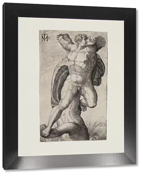 A Crucified Man (Haman), 1550. Creator: Melchior Lorck