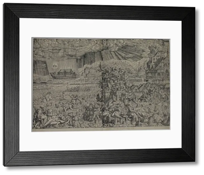 Framed Print : The Deluge, after 1548. Creator: Melchior Lorichs Framed Print : The Deluge, after 1548. Creator: Melchior Lorichs