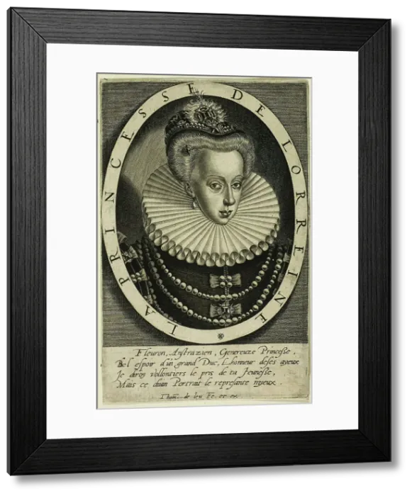 Framed Print : La Princesse de Lorreine, 1570 / 1600. Creator: Thomas de Leu Framed Print : La Princesse de Lorreine, 1570 / 1600. Creator: Thomas de Leu