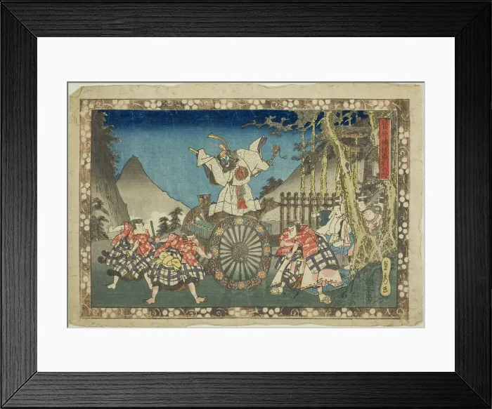 Framed Print : The Carriage-pulling Scene (Kurumabiki no dan), from the series Sugawara's... c. 1830 / 44. Creator: Sadahide Utagawa. The Carriage-pulling Scene (Kurumabiki no dan), from the series Sugawara's... c. 1830 / 44. Creator: Sadahide Utagawa Framed Print : The Carriage-pulling Scene (Kurumabiki no dan), from the series Sugawara's... c. 1830 / 44. Creator: Sadahide Utagawa. The Carriage-pulling Scene (Kurumabiki no dan), from the series Sugawara's... c. 1830 / 44. Creator: Sadahide Utagawa
