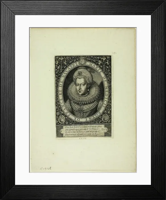 Framed Print : Marie de Médicis, Queen of France, Second Wife of Henry IV, n.d. Creator: Thomas de Leu Framed Print : Marie de Médicis, Queen of France, Second Wife of Henry IV, n.d. Creator: Thomas de Leu