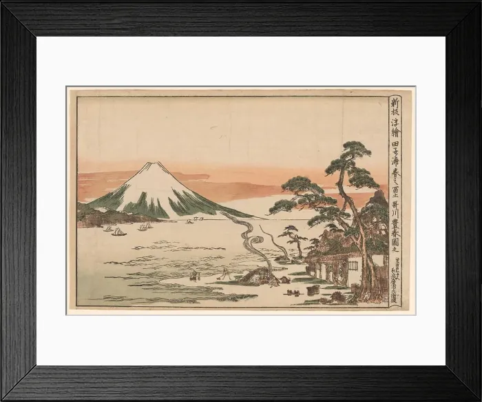 Framed Print : Newly Published Perspective Picture of Mount Fuji in Spring from Tagonoura (Shinpan...c. 1772 / 89. Creator: Utagawa Toyoharu) Framed Print : Newly Published Perspective Picture of Mount Fuji in Spring from Tagonoura (Shinpan...c. 1772 / 89. Creator: Utagawa Toyoharu)