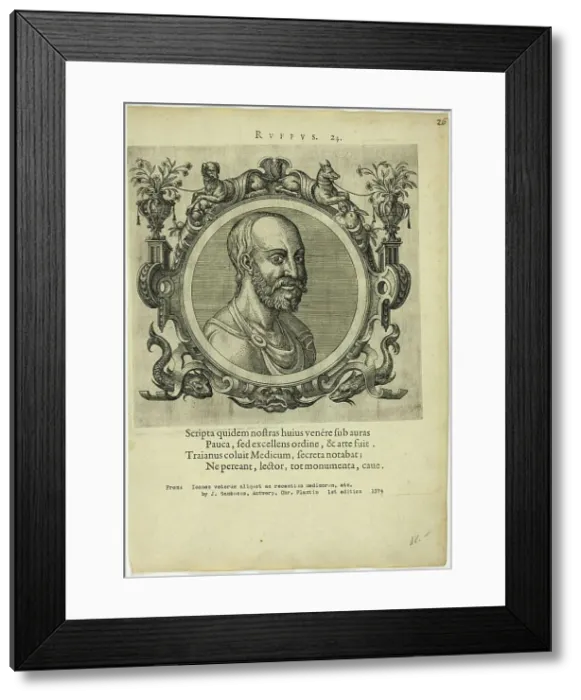 Framed Print : Portrait of Ruffus, published 1574. Creators: Unknown, Johannes Sambucus Framed Print : Portrait of Ruffus, published 1574. Creators: Unknown, Johannes Sambucus