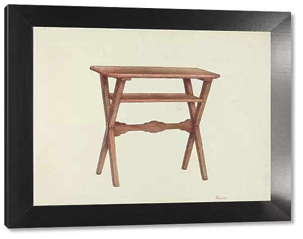 Wooden Table, c. 1953. Creator: Hal Blakeley