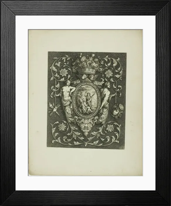 Framed Print : Plate Ten, from A New Book of Ornaments, 1704. Creator: Simon Gribelin Framed Print : Plate Ten, from A New Book of Ornaments, 1704. Creator: Simon Gribelin