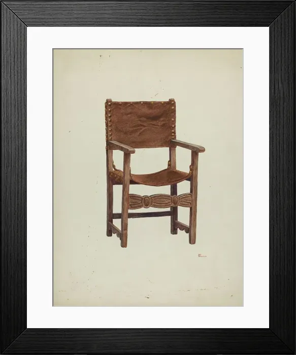 Framed Print : Arm Chair, 1941. Creator: Hal Blakeley Framed Print : Arm Chair, 1941. Creator: Hal Blakeley