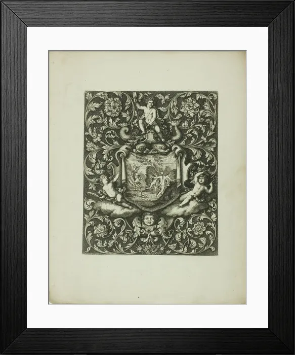 Framed Print : Plate Eleven, from A New Book of Ornaments, 1704. Creator: Simon Gribelin Framed Print : Plate Eleven, from A New Book of Ornaments, 1704. Creator: Simon Gribelin