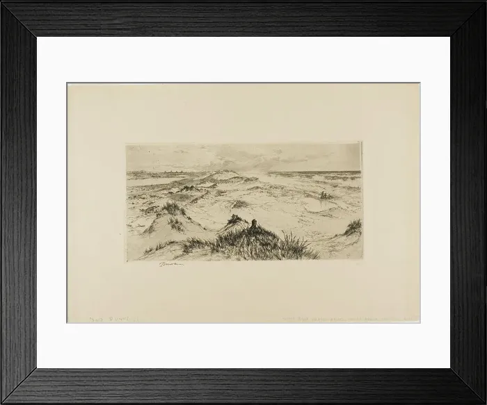 Framed Print : Looking Over the Sand Dunes - Easthampton, 1880. Creator: Thomas Moran Framed Print : Looking Over the Sand Dunes - Easthampton, 1880. Creator: Thomas Moran