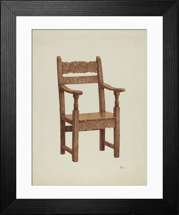 Framed Print : Chair (Arm), 1941. Creator: Hal Blakeley Framed Print : Chair (Arm), 1941. Creator: Hal Blakeley