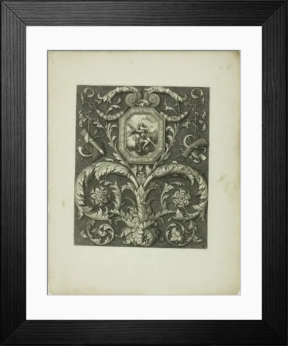 Framed Print : Plate Twelve, from A New Book of Ornaments, 1704. Creator: Simon Gribelin Framed Print : Plate Twelve, from A New Book of Ornaments, 1704. Creator: Simon Gribelin