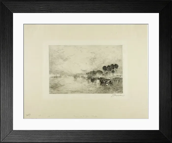 Framed Print : Morning on St. John's, Florida, 1886. Creator: Thomas Moran Framed Print : Morning on St. John's, Florida, 1886. Creator: Thomas Moran