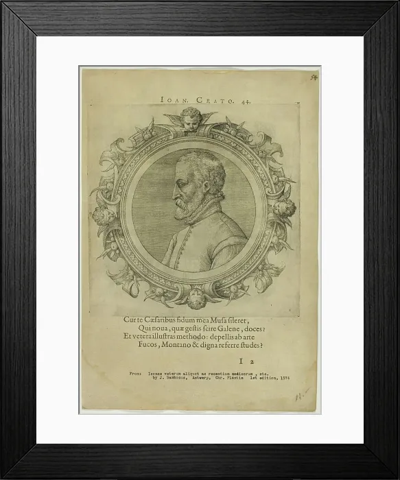 Framed Print : Portrait of Joan Crato, published 1574. Creators: Unknown, Johannes Sambucus Framed Print : Portrait of Joan Crato, published 1574. Creators: Unknown, Johannes Sambucus
