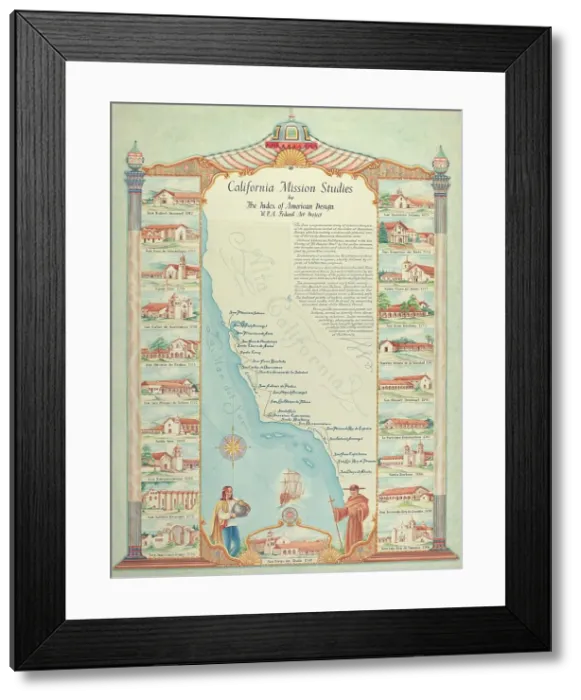 Framed Print : Map, 1935 / 1942. Creator: Hal Blakeley Framed Print : Map, 1935 / 1942. Creator: Hal Blakeley