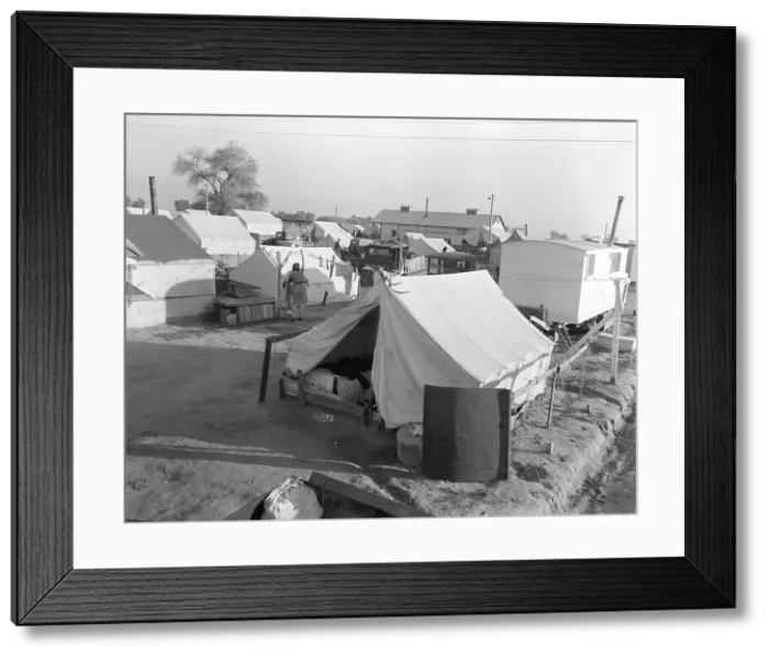 Framed Print : Section of Kern migrant camp, California, 1936. Creator: Dorothea Lange Framed Print : Section of Kern migrant camp, California, 1936. Creator: Dorothea Lange