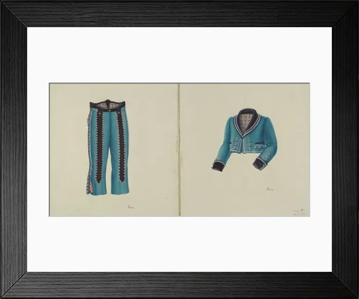 Framed Print : Jacket and Pants, c. 1938. Creator: Hal Blakeley Framed Print : Jacket and Pants, c. 1938. Creator: Hal Blakeley