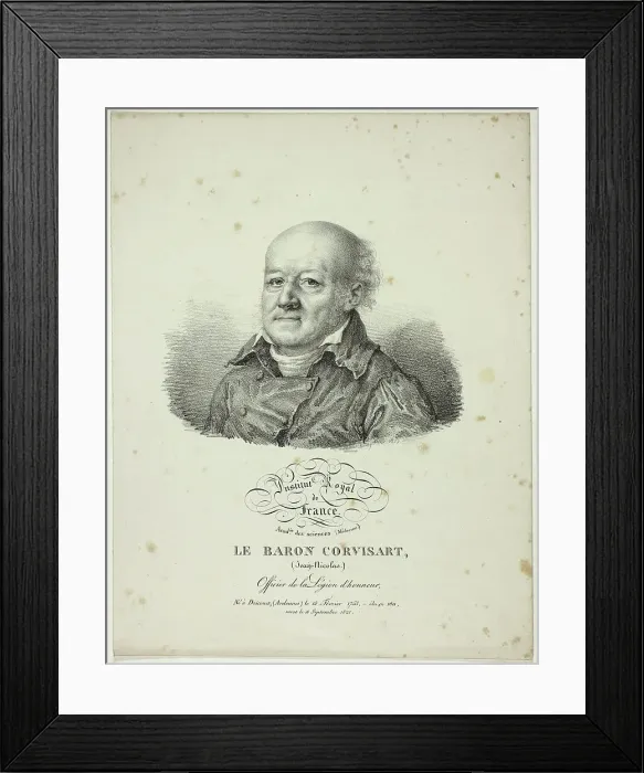 Framed Print : Portrait of Jean-Nicolas, Baron Corvisart, 1822. Creator: Julien Leopold Boilly Framed Print : Portrait of Jean-Nicolas, Baron Corvisart, 1822. Creator: Julien Leopold Boilly
