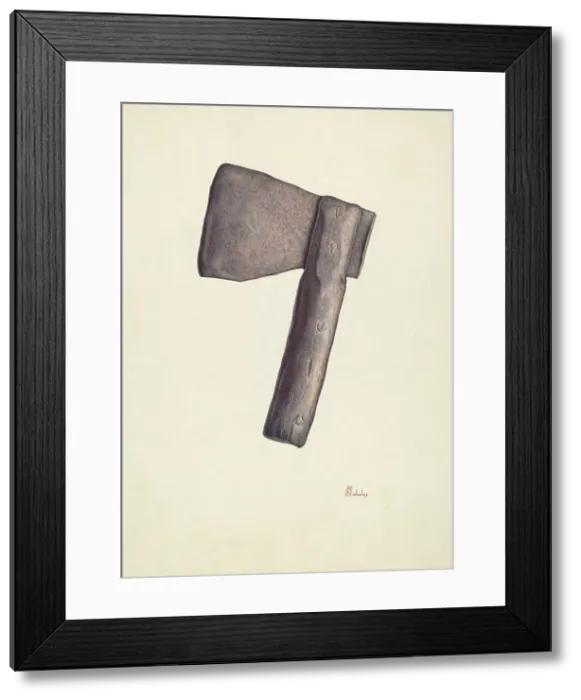 Framed Print : Axe, 1935 / 1942. Creator: Hal Blakeley Framed Print : Axe, 1935 / 1942. Creator: Hal Blakeley
