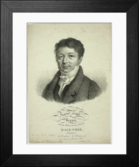 Framed Print : Portrait of François Magendie, c. 1822. Creator: Julien Leopold Boilly Framed Print : Portrait of François Magendie, c. 1822. Creator: Julien Leopold Boilly