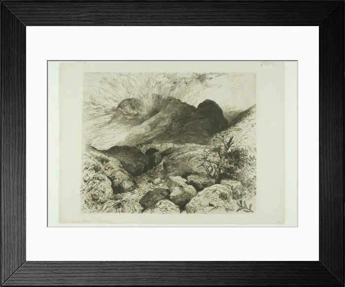 Framed Print : Bridge in the Pass of Glencoe, Scotland, 1888. Creator: Thomas Moran Framed Print : Bridge in the Pass of Glencoe, Scotland, 1888. Creator: Thomas Moran