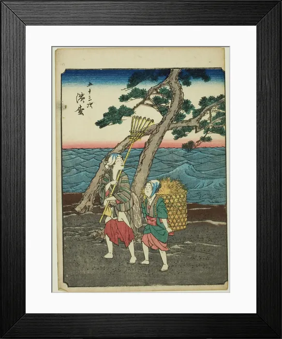 Framed Print : Hamamatsu, from the series Fifty-three Stations [of the Tokaido] (Gojusan tsugi), also... 1852. Creator: Ando Hiroshige. Hamamatsu, from the series Fifty-three Stations [of the Tokaido] (Gojusan tsugi), also... 1852