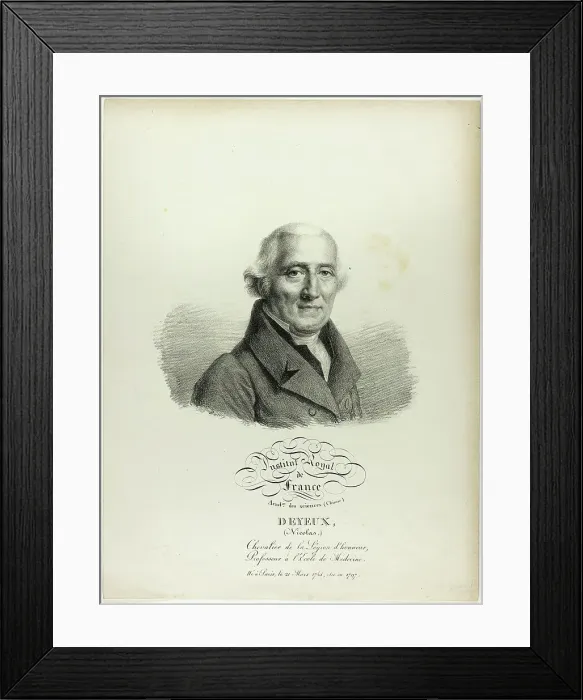 Framed Print : Portrait of Nicolas Deyeux, 1822. Creator: Julien Leopold Boilly Framed Print : Portrait of Nicolas Deyeux, 1822. Creator: Julien Leopold Boilly