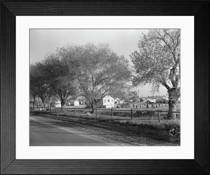 Framed Print : View of Kern migrant camp, California, 1936. Creator: Dorothea Lange
