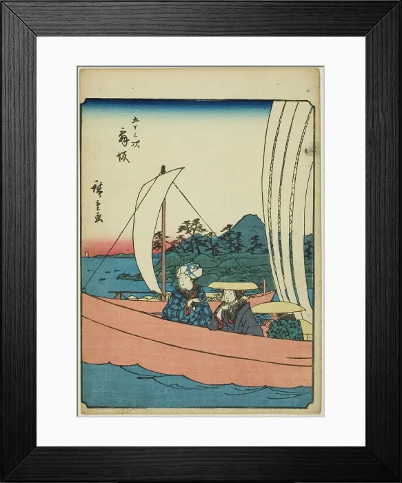 Framed Print : Maisaka, from the series Fifty-three Stations [of the Tokaido] (Gojusan tsugi), also... 1852. Creator: Ando Hiroshige. Maisaka, from the series Fifty-three Stations [of the Tokaido] (Gojusan tsugi), also... 1852
