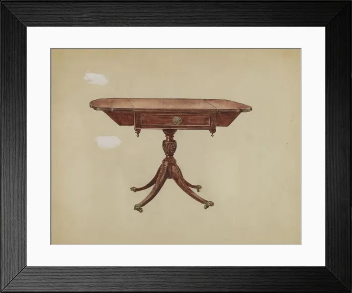 Framed Print : Pembroke Table, 1936. Creator: Florence Choate Framed Print : Pembroke Table, 1936. Creator: Florence Choate