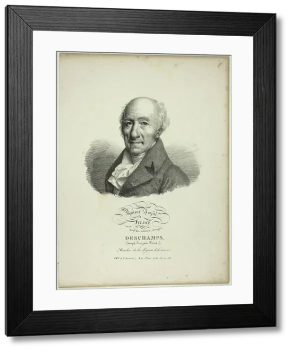 Framed Print : Portrait of Joseph-François-Louis Deschamps, 1822. Creator: Julien Leopold Boilly Framed Print : Portrait of Joseph-François-Louis Deschamps, 1822. Creator: Julien Leopold Boilly