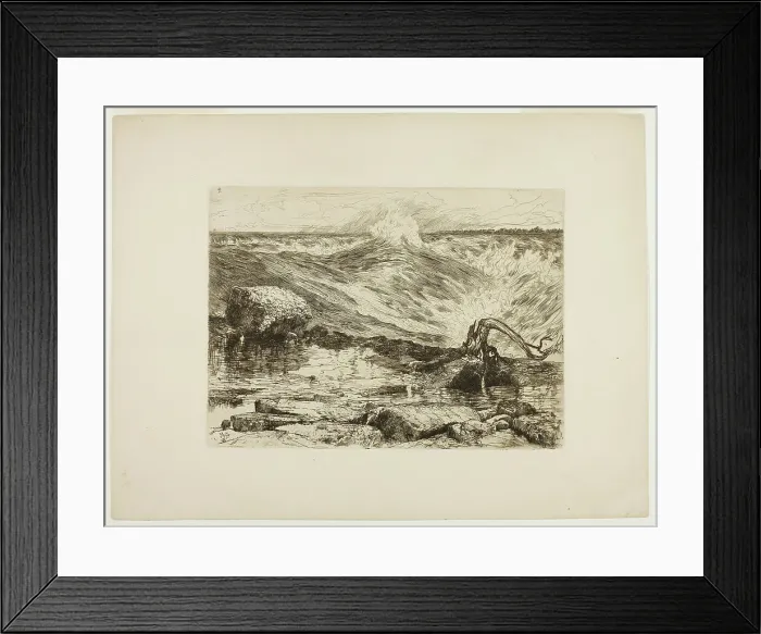 Framed Print : The Rapids Above Niagara, 1886. Creator: Thomas Moran Framed Print : The Rapids Above Niagara, 1886. Creator: Thomas Moran