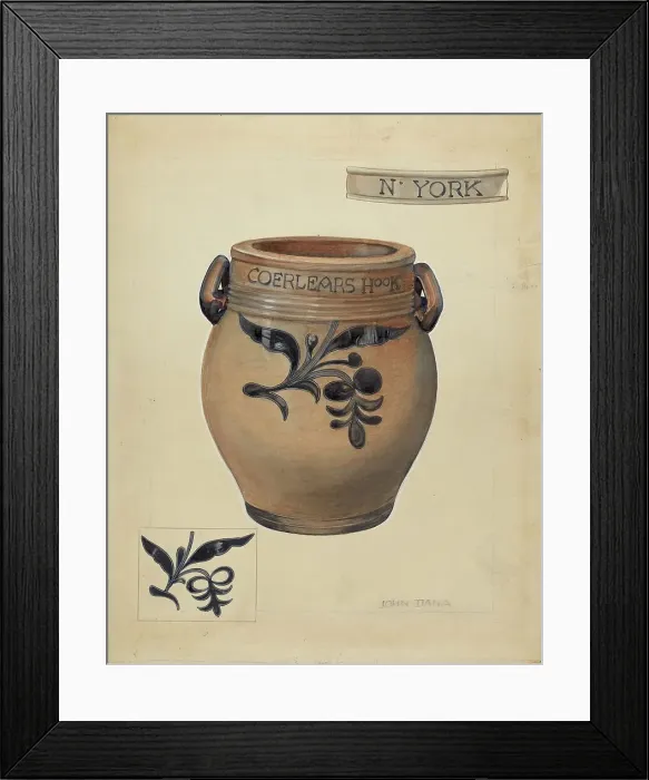 Framed Print : Stoneware Jar, c. 1953. Creator: John Dana Framed Print : Stoneware Jar, c. 1953. Creator: John Dana