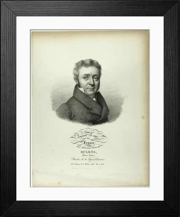 Framed Print : Portrait of Pierre-Louis Dulong, c. 1825. Creator: Julien Leopold Boilly Framed Print : Portrait of Pierre-Louis Dulong, c. 1825. Creator: Julien Leopold Boilly