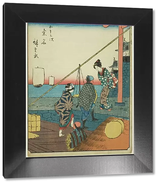 Kuwana, from the series 'Fifty-three Stations [of the Tokaido] (Gojusan tsugi), ' also known...1852. Creator: Ando Hiroshige. Kuwana, from the series 'Fifty-three Stations [of the Tokaido] (Gojusan tsugi), ' also known...1852