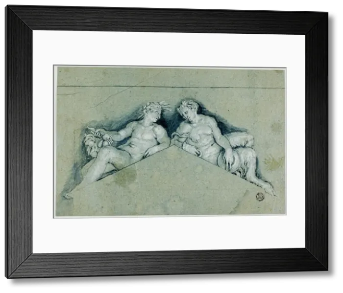 Framed Print : Overdoor with Allegorical Male Figure, 17th century. Creator: Paolo Veronese Framed Print : Overdoor with Allegorical Male Figure, 17th century. Creator: Paolo Veronese