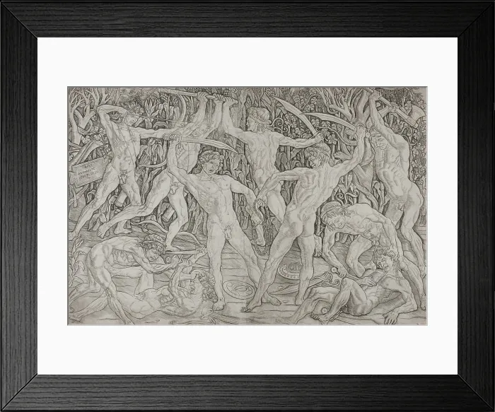 Framed Print : Battle of the Naked Men, 1489-95. Creator: Antonio del Pollaiuolo Framed Print : Battle of the Naked Men, 1489-95. Creator: Antonio del Pollaiuolo