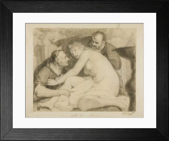 Framed Print : Susanna and the Elders, 1822. Creator: Antonio Viviani Framed Print : Susanna and the Elders, 1822. Creator: Antonio Viviani
