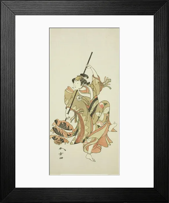 Framed Print : The Actor Iwai Hanshiro IV in the Sangai-gasa (Triple-Umbrella) Dance Interlude of... c. 1771. Creator: Shunsho. The Actor Iwai Hanshiro IV in the Sangai-gasa (Triple-Umbrella) Dance Interlude of... c. 1771. Creator: Shunsho Framed Print : The Actor Iwai Hanshiro IV in the Sangai-gasa (Triple-Umbrella) Dance Interlude of... c. 1771. Creator: Shunsho. The Actor Iwai Hanshiro IV in the Sangai-gasa (Triple-Umbrella) Dance Interlude of... c. 1771. Creator: Shunsho