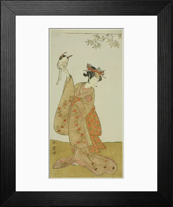 Framed Print : The Actor Segawa Yujiro I as Matsukaze, Sister of Togashi no Saemon, in the Play Gohiik... c. 1773. Creator: Shunsho