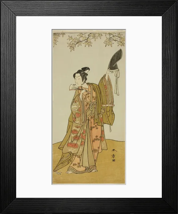 Framed Print : The Actor Ichikawa Monnosuke II as Shimokobe Shoji Yukihira, in the Play Gohiiki Kanjin... c. 1773. Creator: Shunsho Framed Print : The Actor Ichikawa Monnosuke II as Shimokobe Shoji Yukihira, in the Play Gohiiki Kanjin... c. 1773. Creator: Shunsho