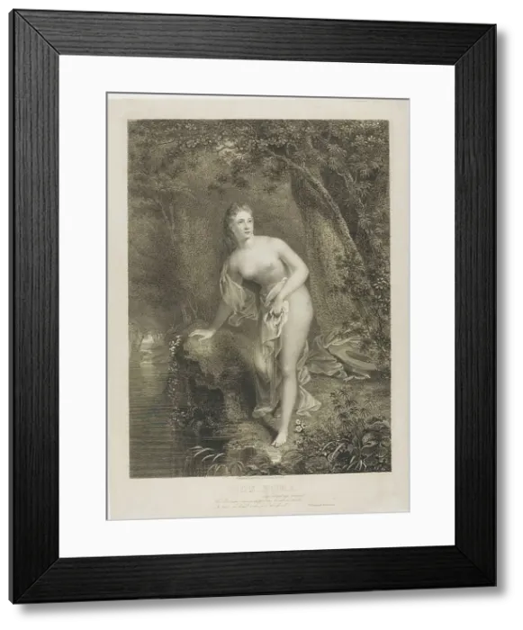 Framed Print : Musidora, 1825. Creator: Asher Brown Durand Framed Print : Musidora, 1825. Creator: Asher Brown Durand
