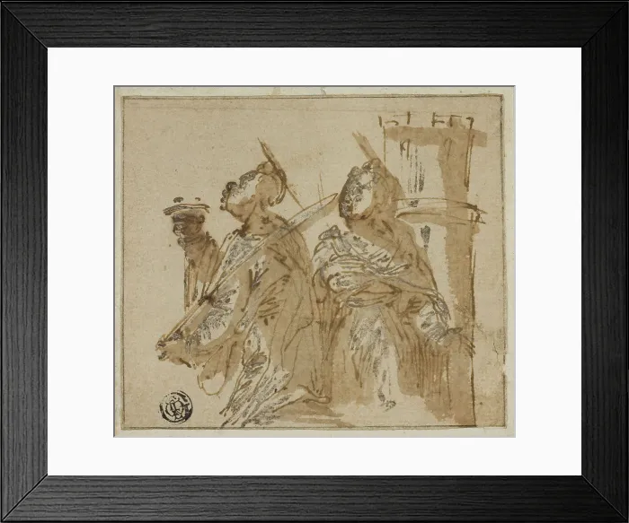 Framed Print : Saints Lucy and Barbara, n.d. Creator: Unknown Framed Print : Saints Lucy and Barbara, n.d. Creator: Unknown